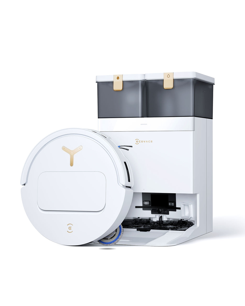 Robot aspirateur et laveur ECOVACS T50 Pro (Noir) avec station OMNI tout-en-un incluant le dosage du nettoyant, OZMO Turbo 2.0, jusqu'à 25 000 Pa de puissance d'aspiration