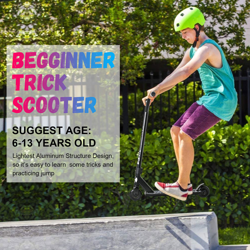 VOKUL S2 Trottinette pro complète pour enfants, garçons, filles et adolescents à partir de 6 ans - Trottinette freestyle pro pour figures et cascades - Cadeau haute performance pour figures en skatepark et dans la rue