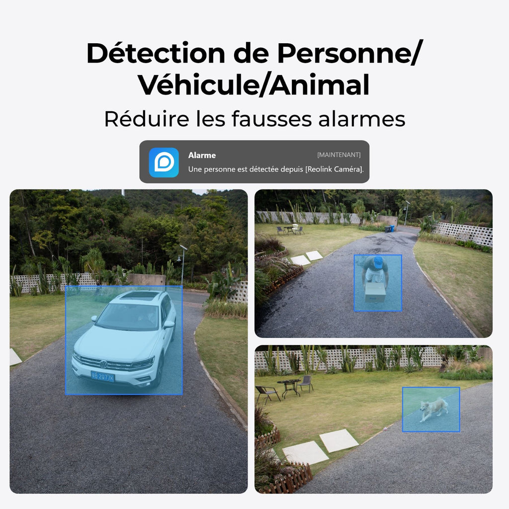 REOLINK B440 Kit solaire Caméra de sécurité extérieure 4K 8MP – Blanc