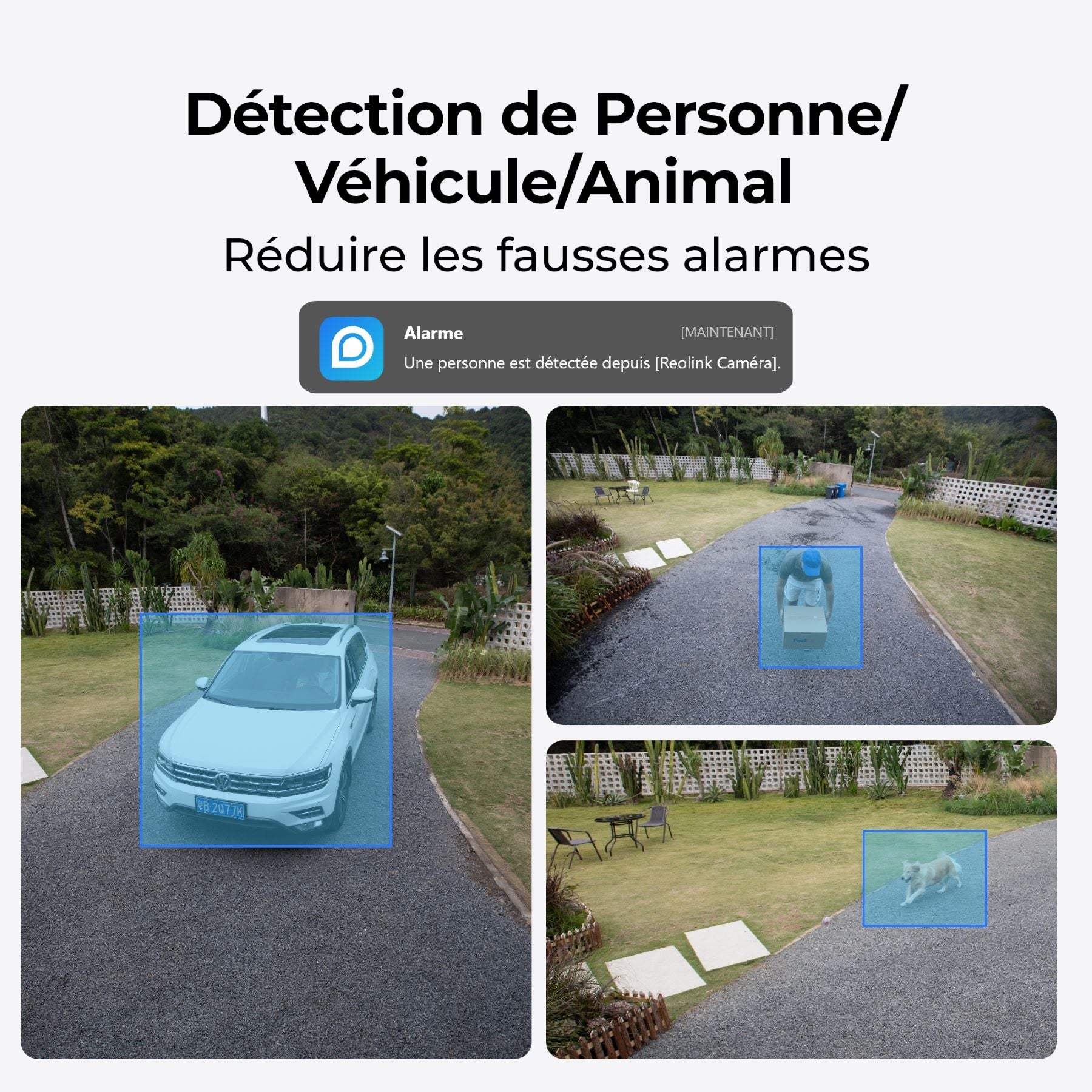 REOLINK B440 Kit solaire Caméra de sécurité extérieure 4K 8MP – Blanc