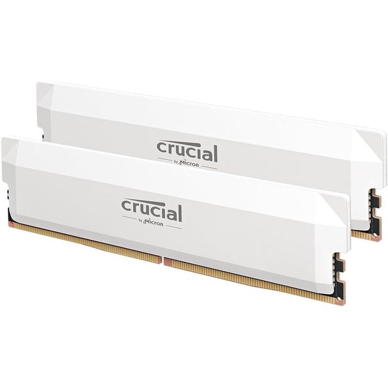 Crucial Pro DDR5 - Mémoire 32 Go 6000 DIMM KIT 2x16 Go (CP2K16G60C36U5W) - Blanc