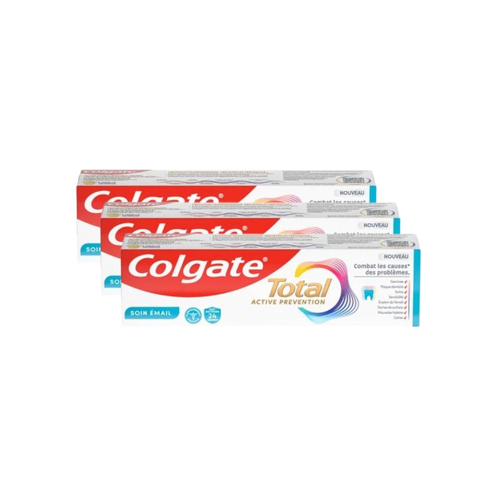 Colgate Total Active Cavity Protection Toothpaste 75 ml - Pack of 3 (3 x 75ml = 3 tubes)
