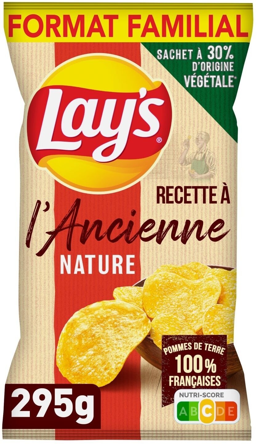 Lay's Chips de Pommes de Terre Salées Style Recette Originale Sachet Familial, 295 g