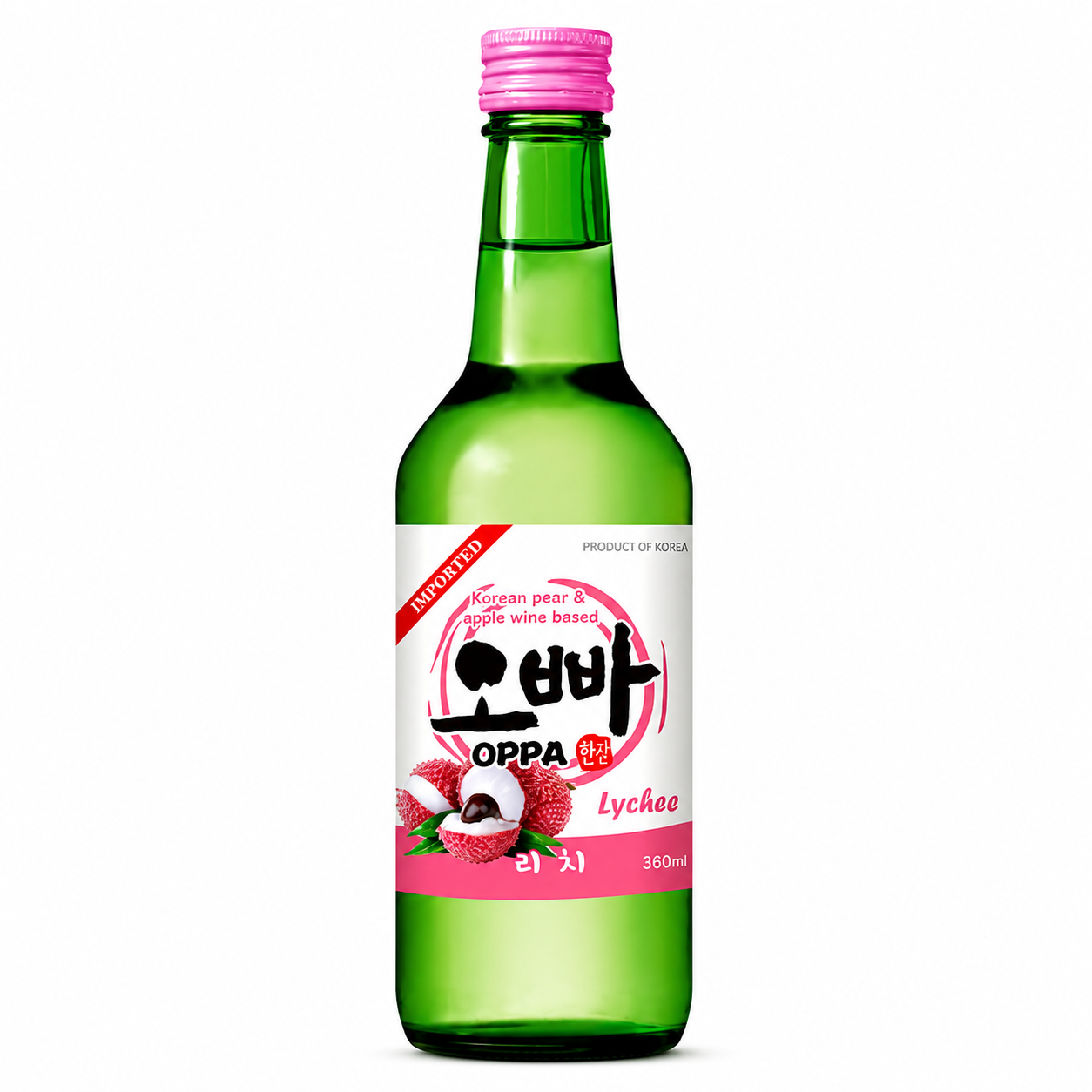 OPPA Soju au litchi 12 % - 360 ml