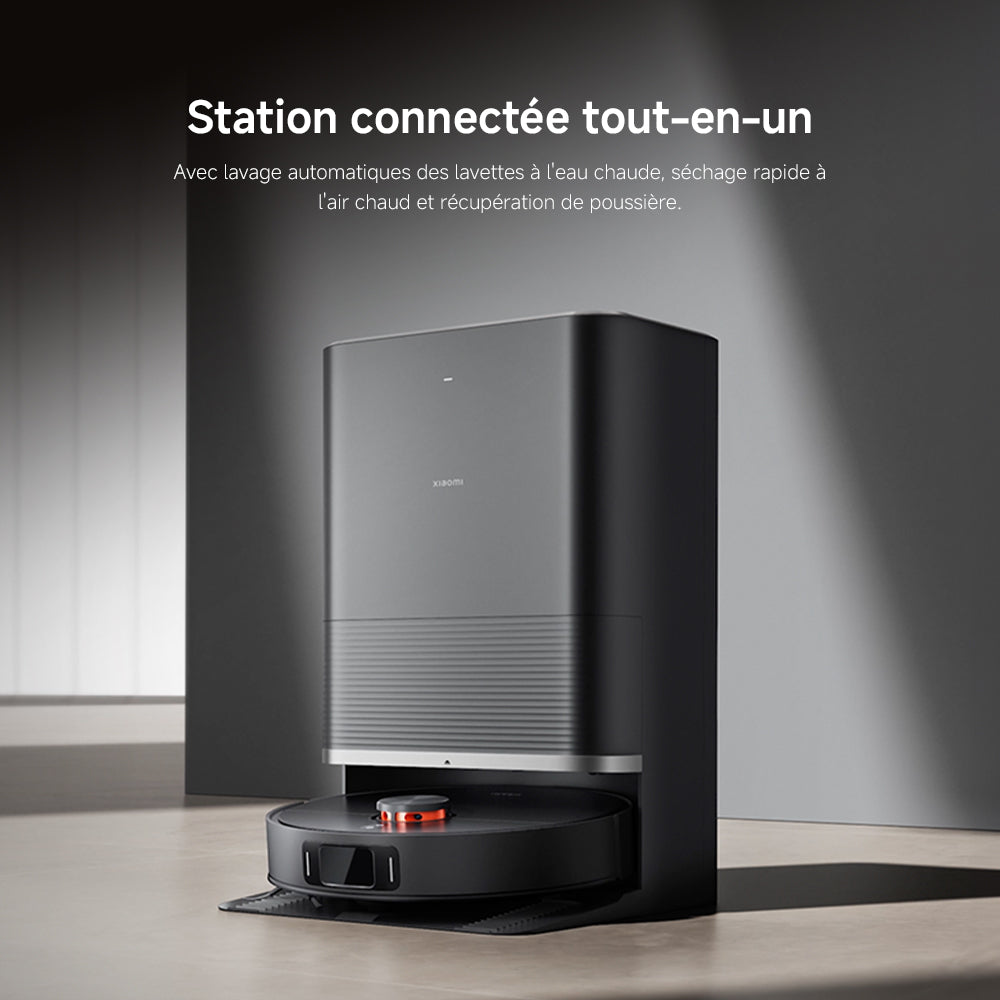 Xiaomi Aspirateur robot X20 Max, station d’entretien tout-en-un avec lavage à l’eau chaude et séchage, 8000 Pa d’aspiration, bras extensible, scanning laser LDS