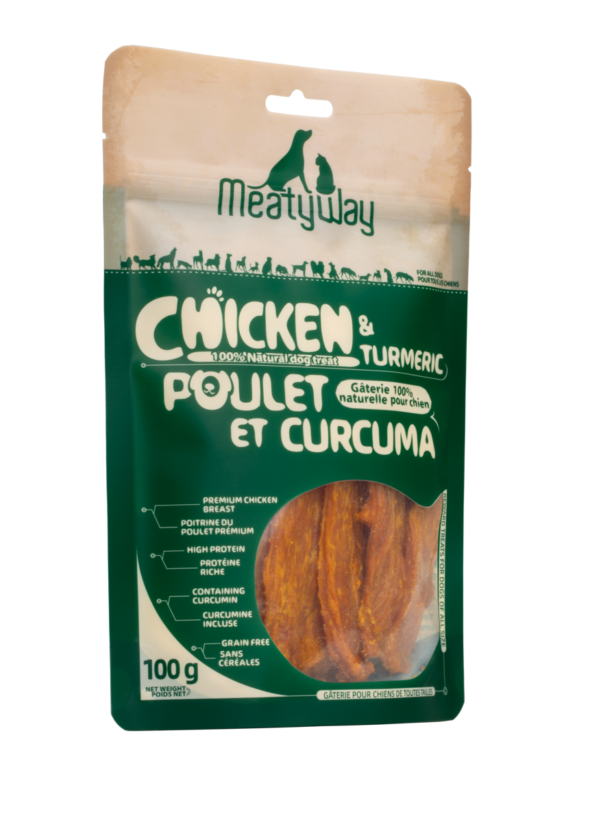 MeatyWay Friandises tendres au poulet et curcuma - 100 g