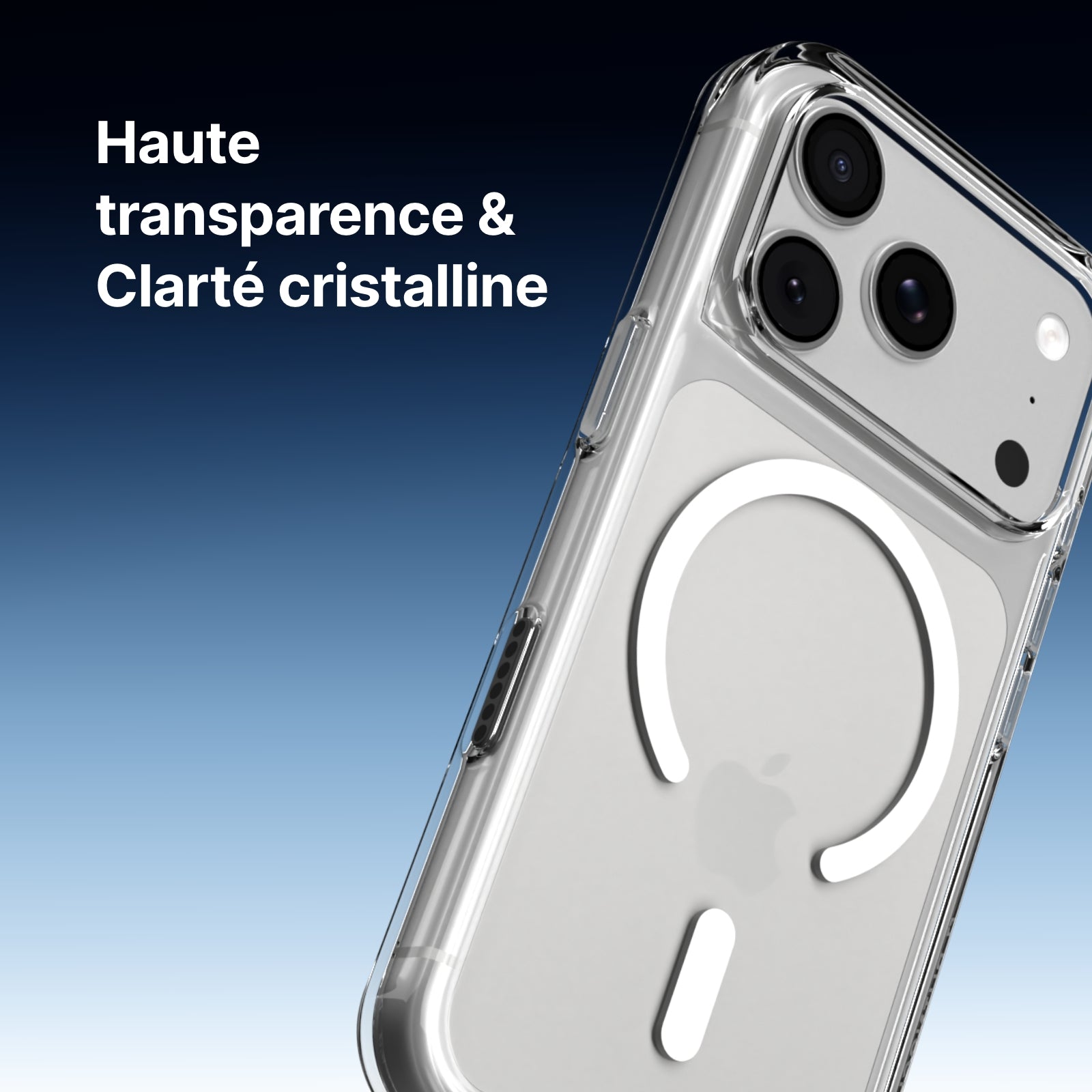 RHINOSHIELD Coque de téléphone compatible avec MagSafe pour iPhone 17, anti-jaunissement, force magnétique supérieure, dépasse les normes de protection militaires, transparente