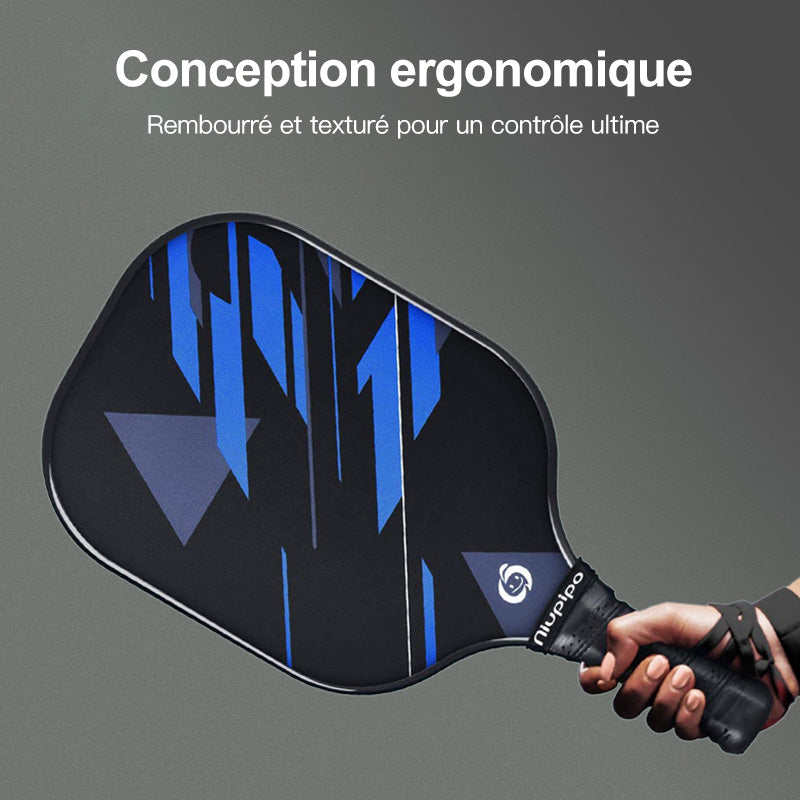 NIUPIPO MX-19 Lot de 2 paddles de pickleball en fibres de verre et noyau en polypropylène à alvéoles certifié USAPA