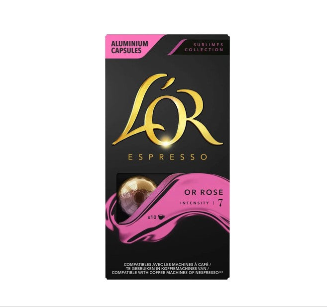 L'OR Capsules Espresso Or Rose compatible Nespresso - 10 capsules