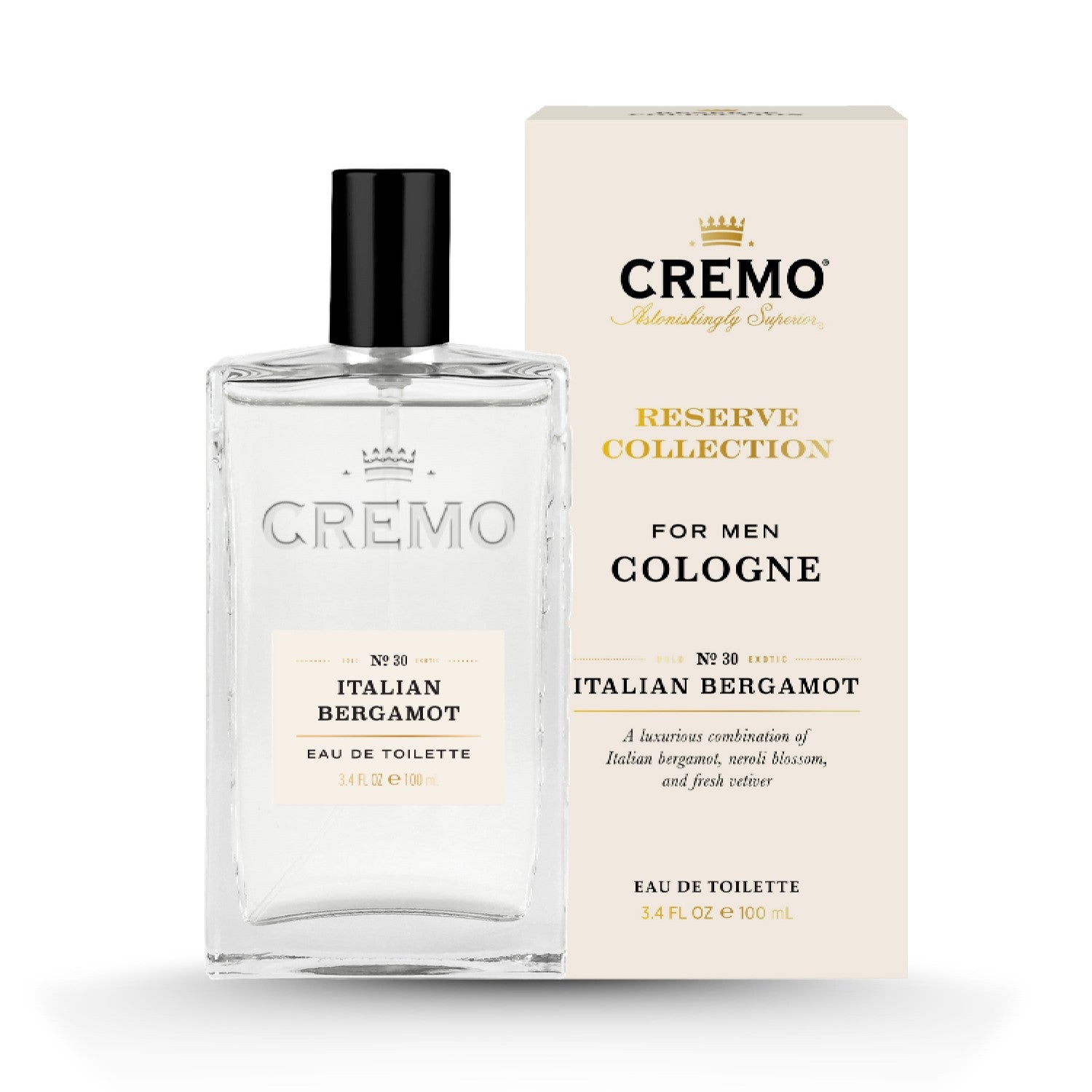 CREMO Italian Bergamot - Eau de Toilette en Vaporisateur - 100 ml