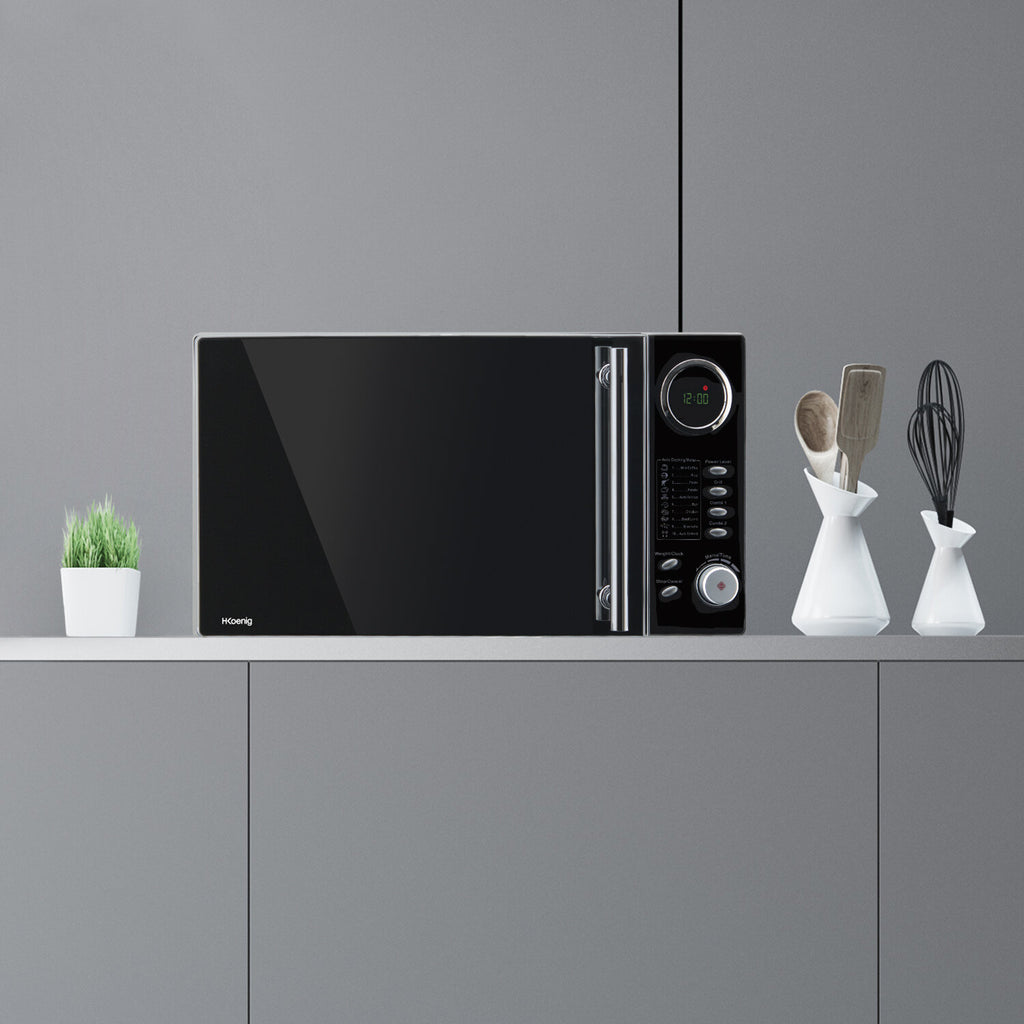 Hkoenig VIO9 Micro-ondes en pose libre - 1000 W - Acier inoxydable - 25 L