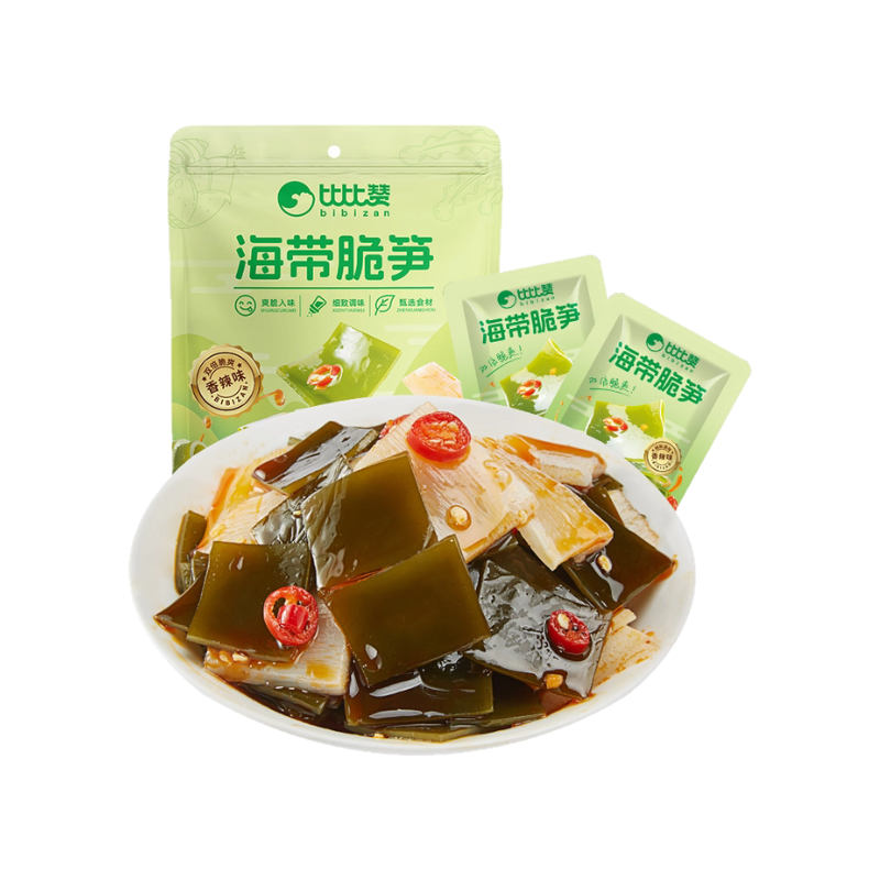 BIBIZAN Croustillants de kelp et de bambou saveur épicée 200 g