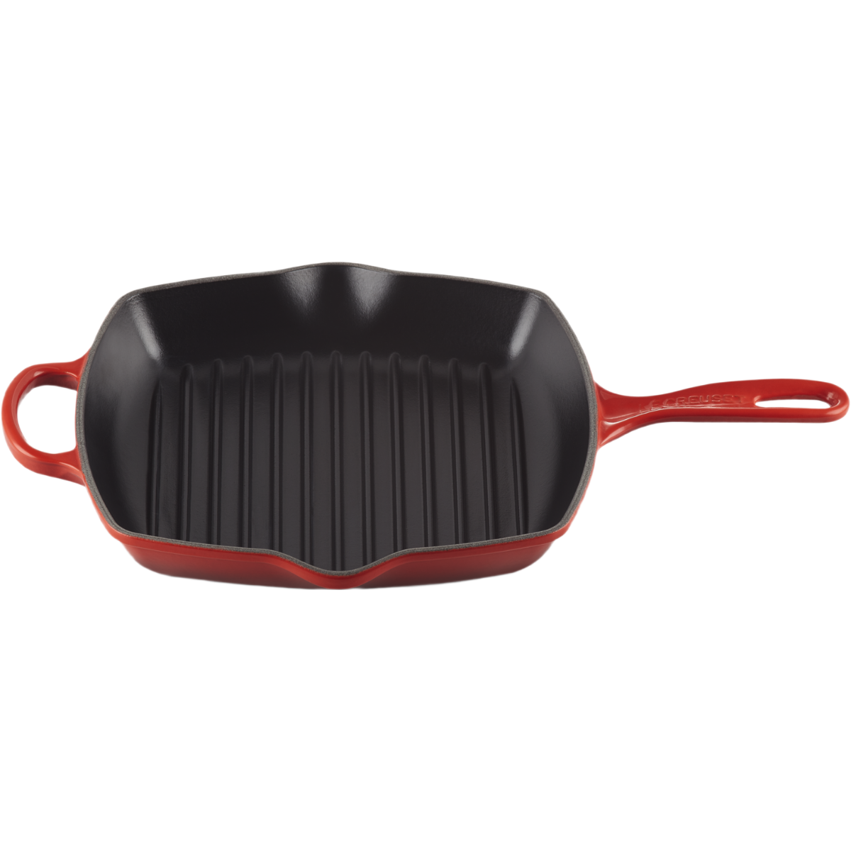 Le Creuset Signature Poêle grill carrée rouge cerise - 26 cm