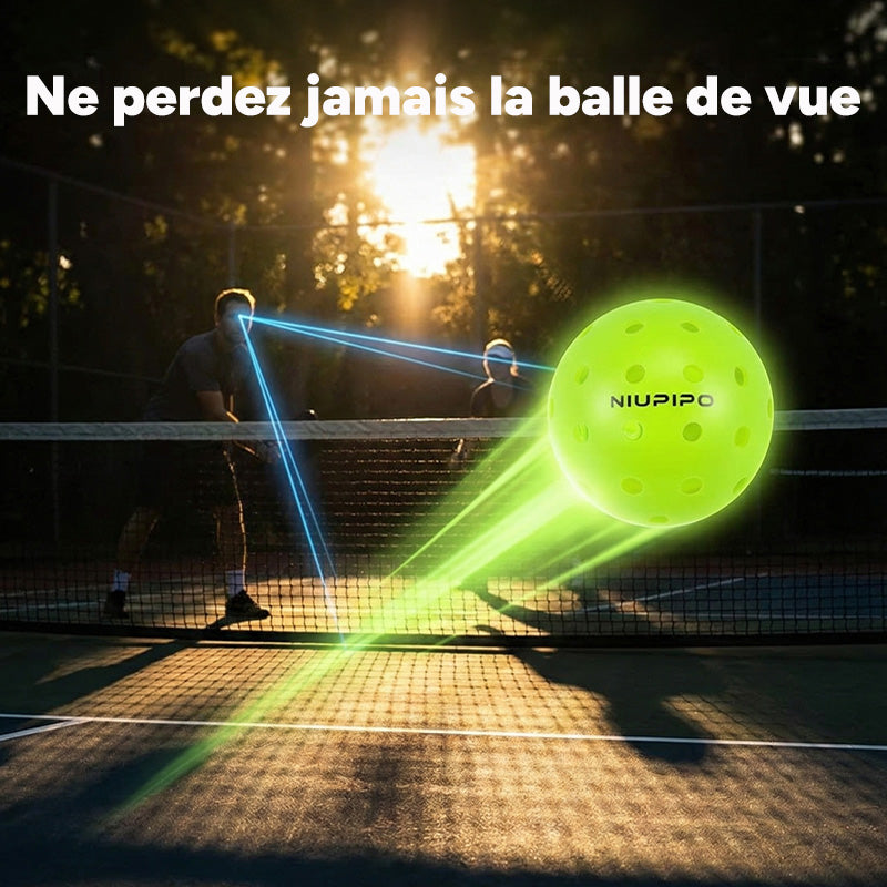 NIUPIPO Lot de 12 balles de pickleball en PE pour extérieur – 74 mm