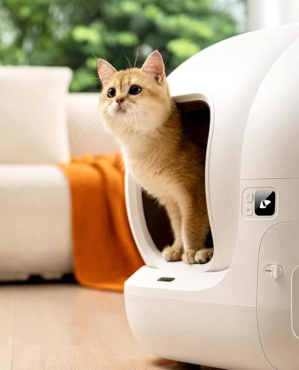 PETKIT Pura Max 2 Bac à litière automatique, 76 L, xSecure, Adapté aux foyers avec plusieurs chats (Désodorisant et tapis de litière offerts, N50 inclus, 2 sacs à déchets inclus)