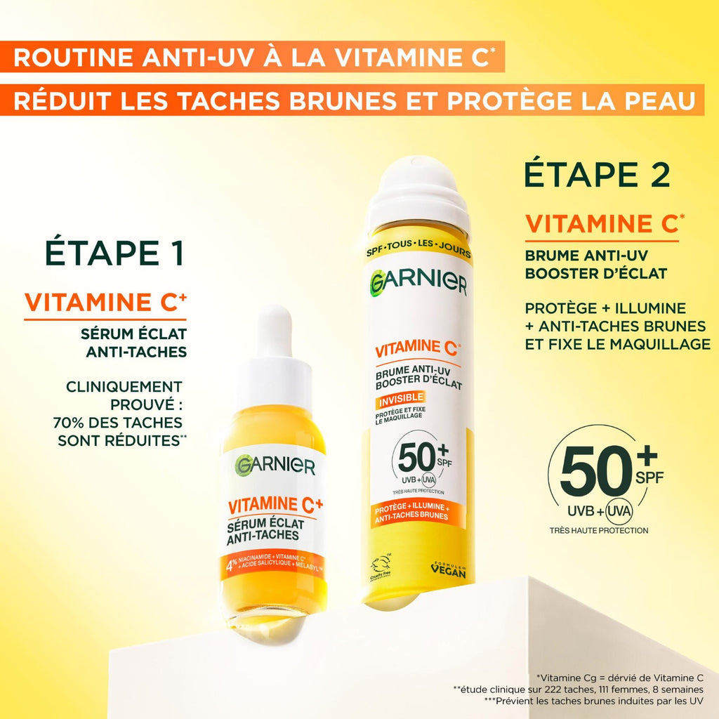Garnier SkinActive Vitamine C Brume Anti-UV Booster d'Éclat SPF50+ 75 ml