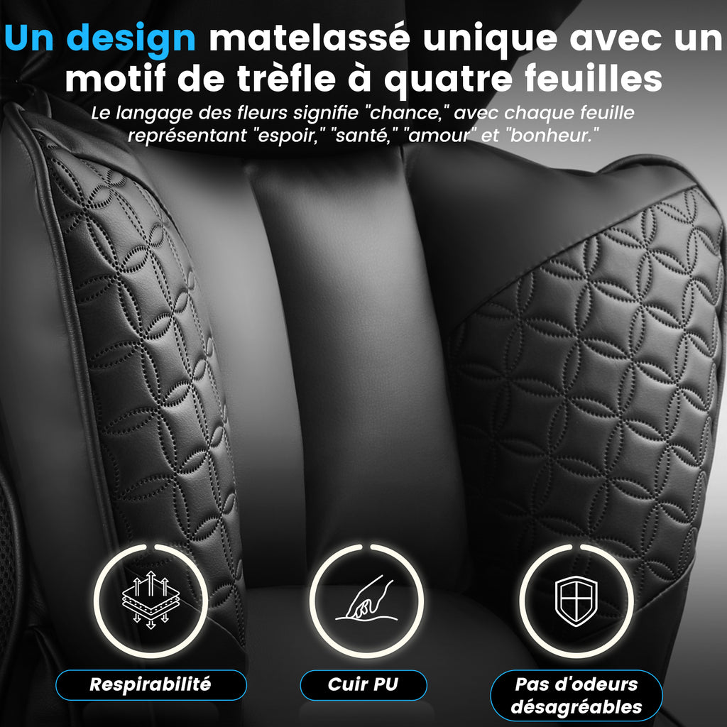 GTPlayer Chaise de bureau ergonomique pour grands gabarits, chaise de direction robuste avec repose-pieds, chaise pivotante inclinable à dossier haut en cuir PU, pour ordinateur et maison
