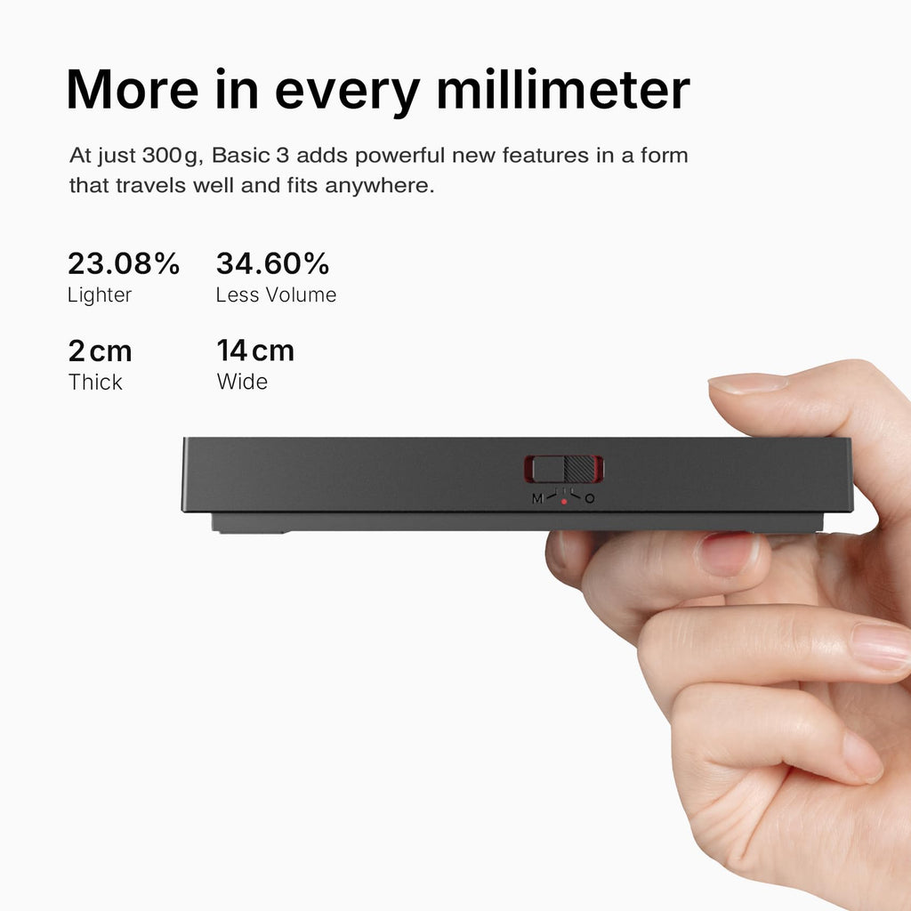 TIMEMORE Balance à Café Basic 3.0 avec Rapport Café-Eau/Debit d'Eau/Fonction Minuteur, Commutation Libre des Unités Ounce/kg, Balance Numérique pour Mode Espresso et Pourover, Noir