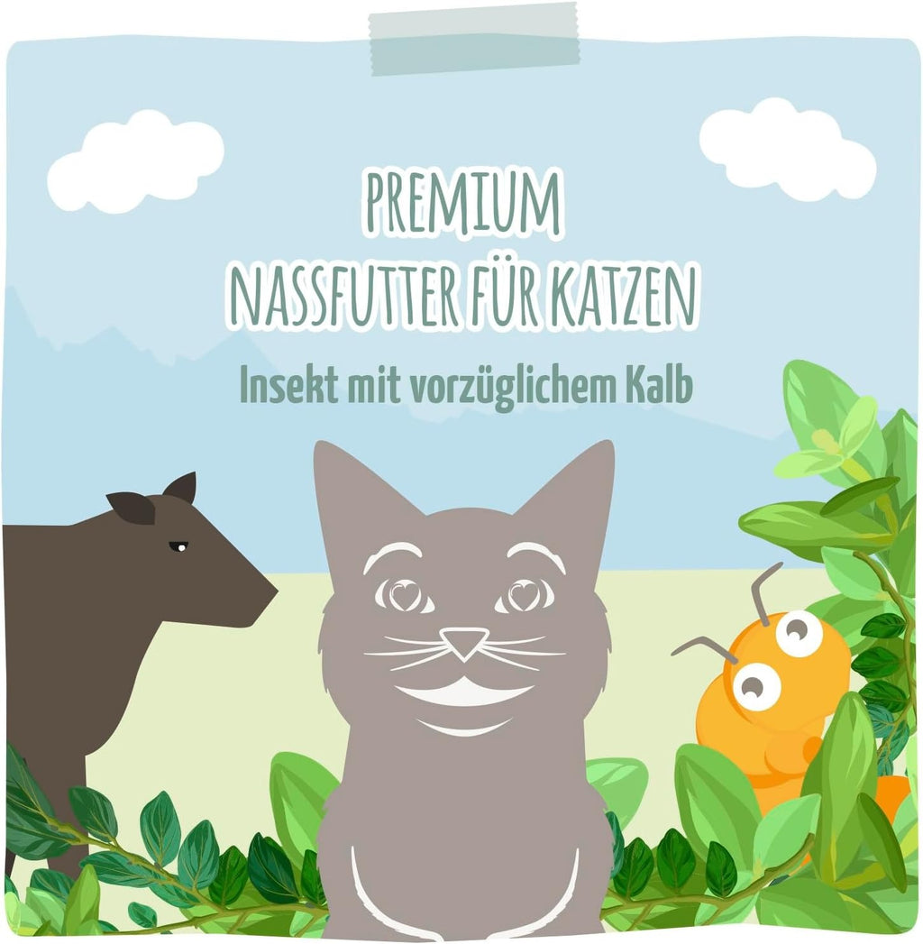 [Peut être servi frais pour l'été] MjAMJAM Nourriture humide premium pour chat au veau - 12 x 125 g