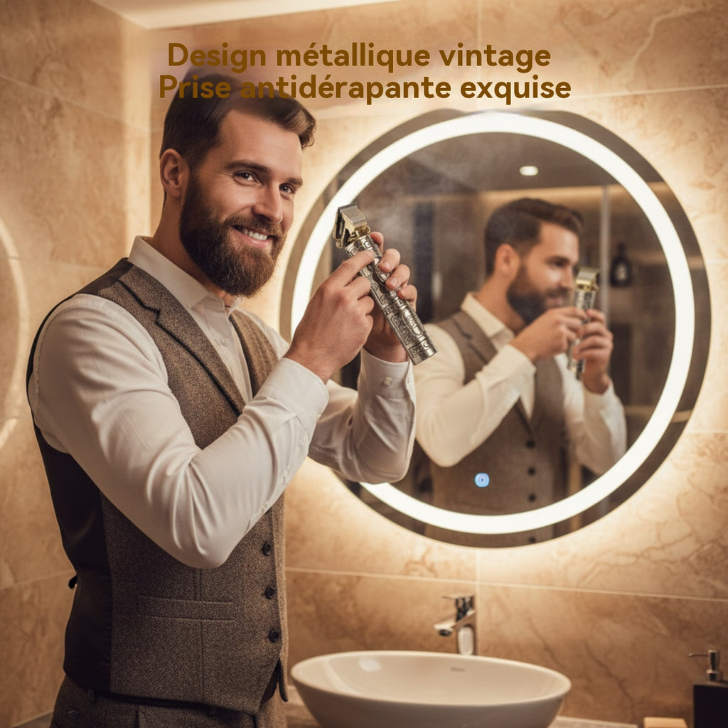 RAF Tondeuse professionnelle pour hommes, technologie T Blade, appareil sans fil, moteur 7200 tr/min, kit coiffage de barbier