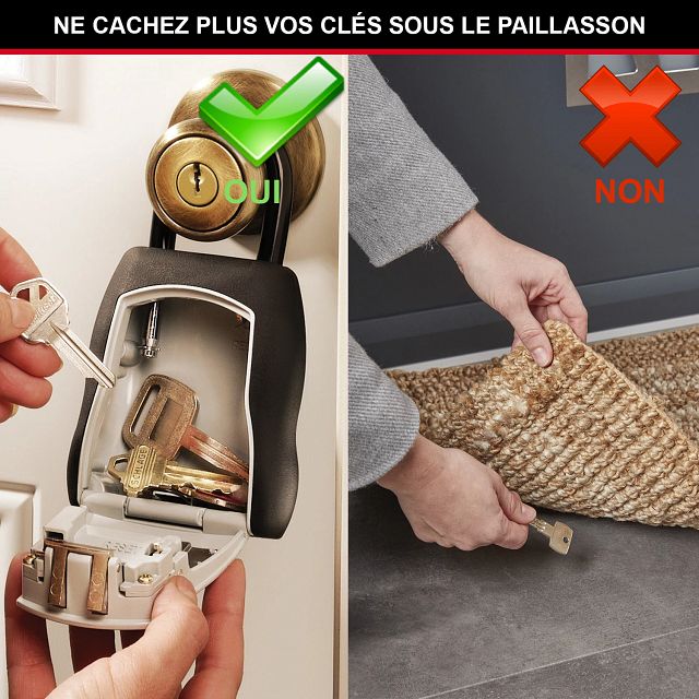 Master Lock boîte à clés portable avec anse de suspension, format moyen 90 x 157 x 40 mm, pour usage extérieur, pour la maison, le bureau, les entreprises et les véhicules