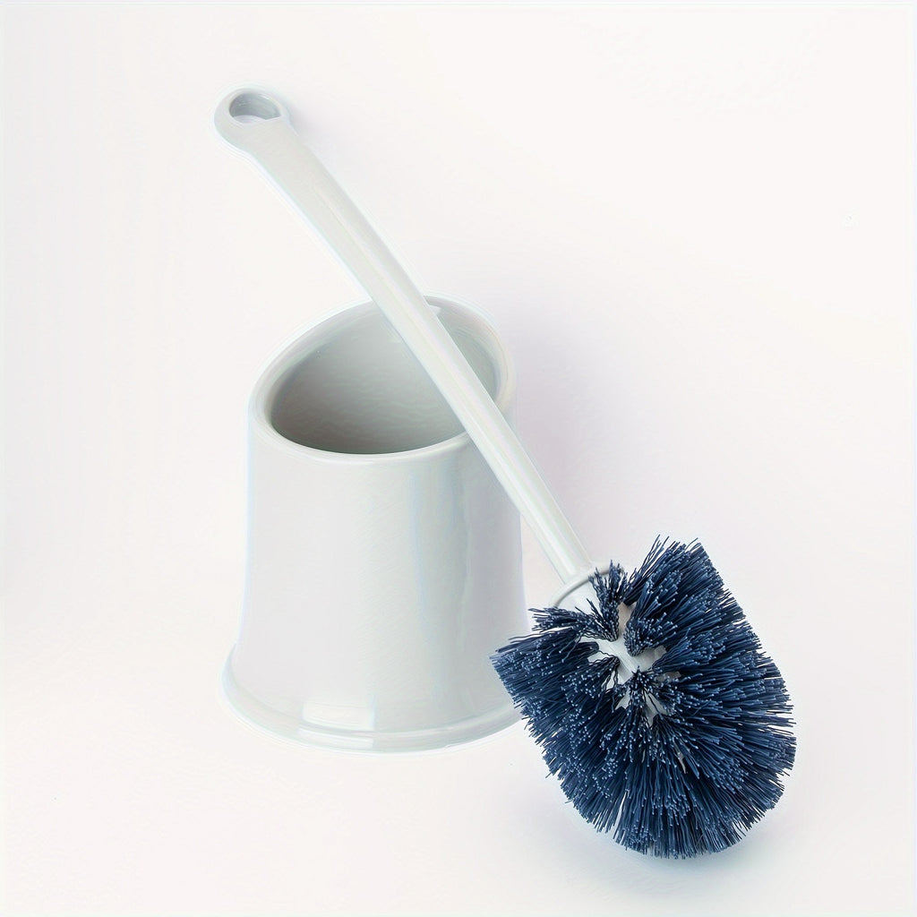 emmama Brosse WC avec support pour salle de bain, gris, 1 pièce