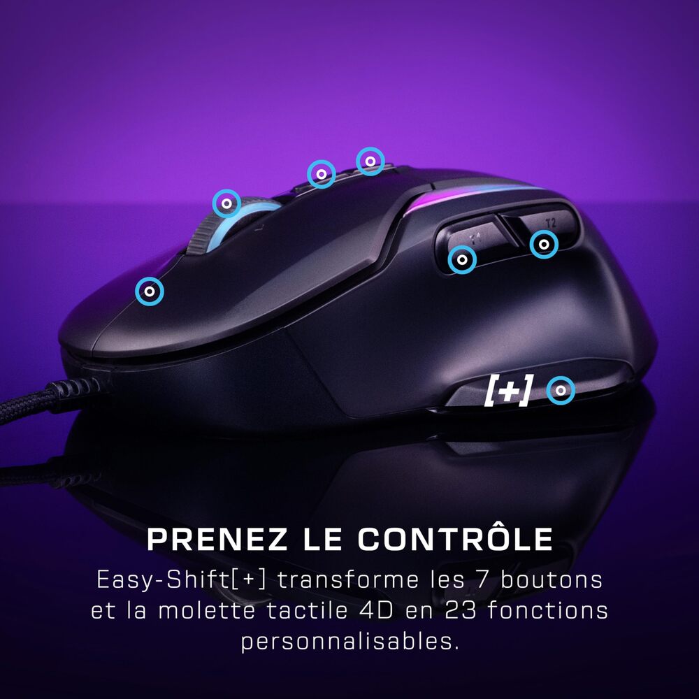 TURTLE BEACH Kone II Souris Gaming Filaire - 26000 DPI, 23 Boutons - Noir