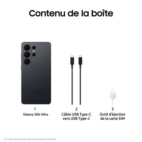 Samsung Galaxy S26 Ultra AI Smartphone 256 Go Noir