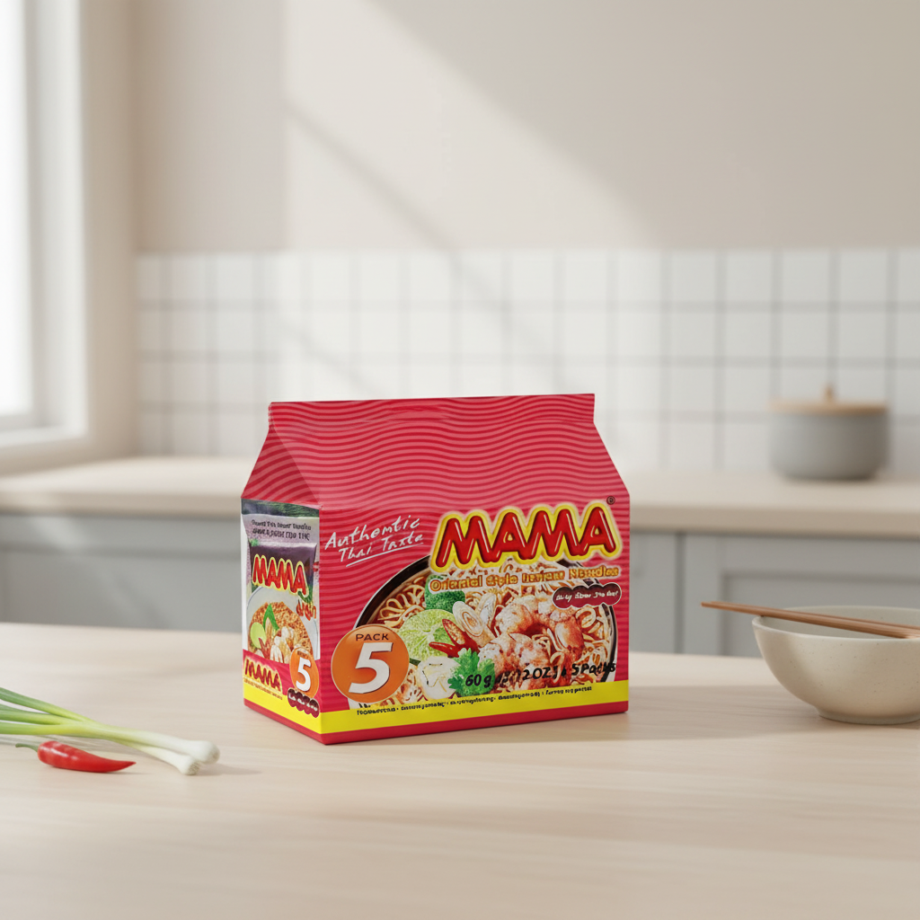 MAMA Nouilles instantanées saveur crevette - 5 x 60 g