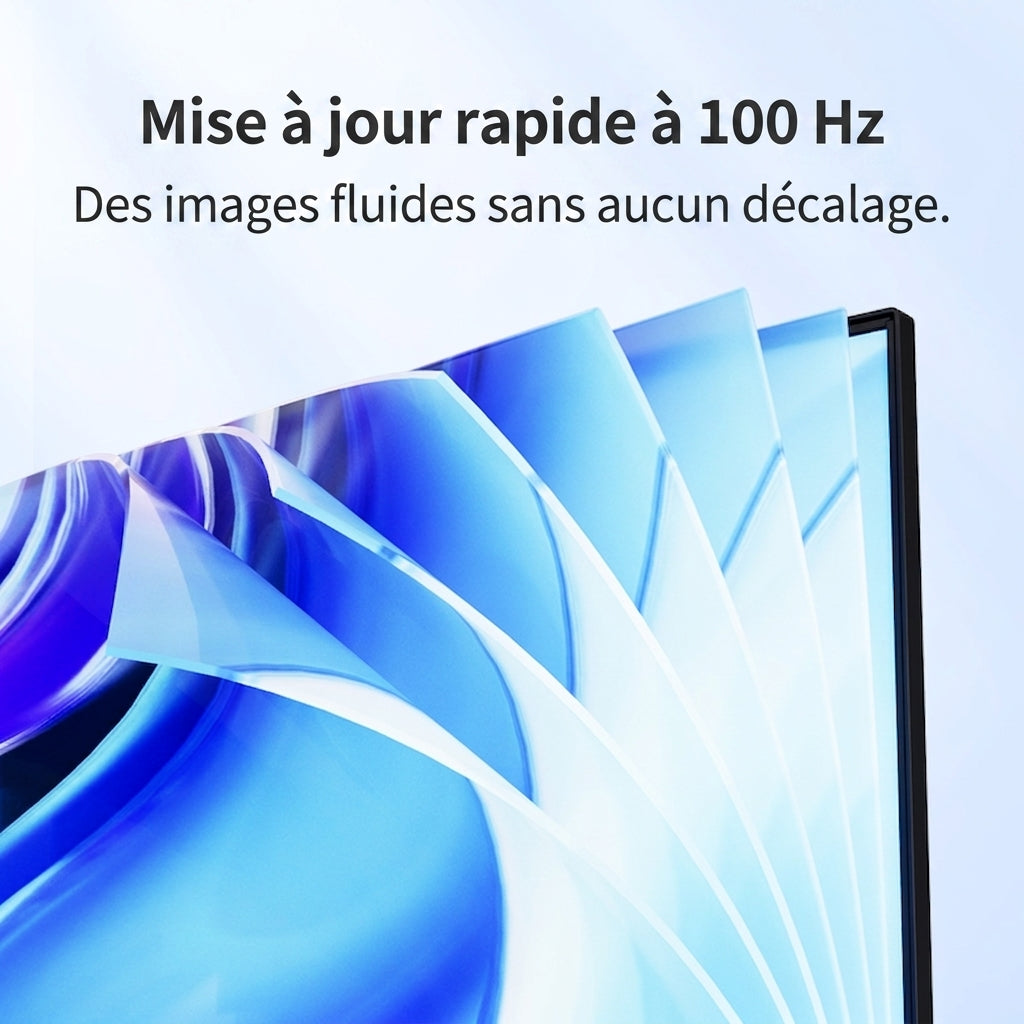 Ochama Moniteur de bureau 23,8 pouces - Moniteur de jeu et de bureau, Écran HD 1080P, Taux de rafraîchissement élevé 100 Hz, Bordures ultra-étroites sur trois côtés - Pour jeu, bureau, études