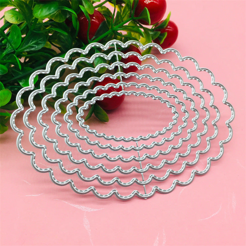 Dies de découpe en métal pour cadre à bordure en dentelle emboîtable, dies de découpe de cadres emboîtables pour la création de cartes, DIY scrapbooking, dies de moule à filigrane