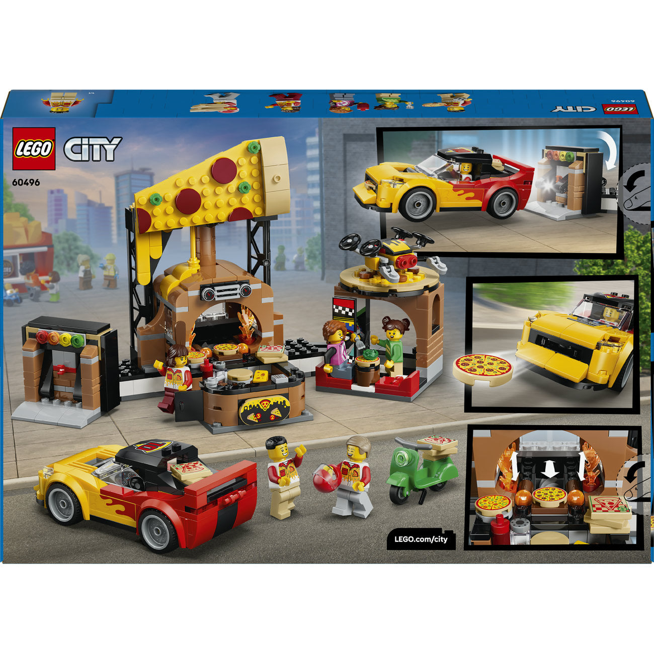 LEGO City 60496 La pizzeria et ses véhicules de livraison