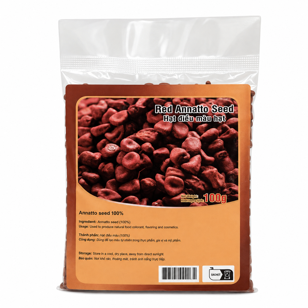 Graines d’annatto rouges (Dieu Mau) 100 g