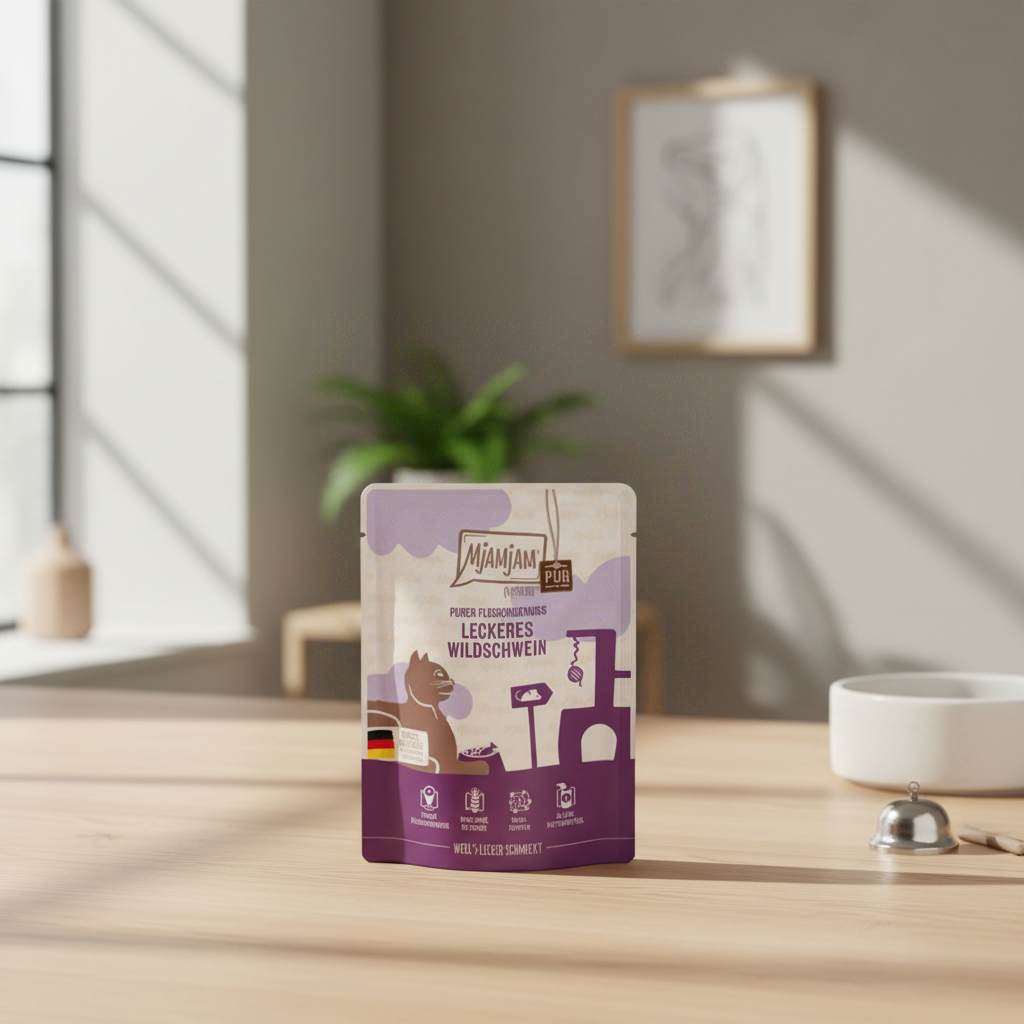 [Peut être servi frais pour l'été] MjAMjAM Quetschie Pur Nourriture humide pour chat Sanglier 300 g x 6