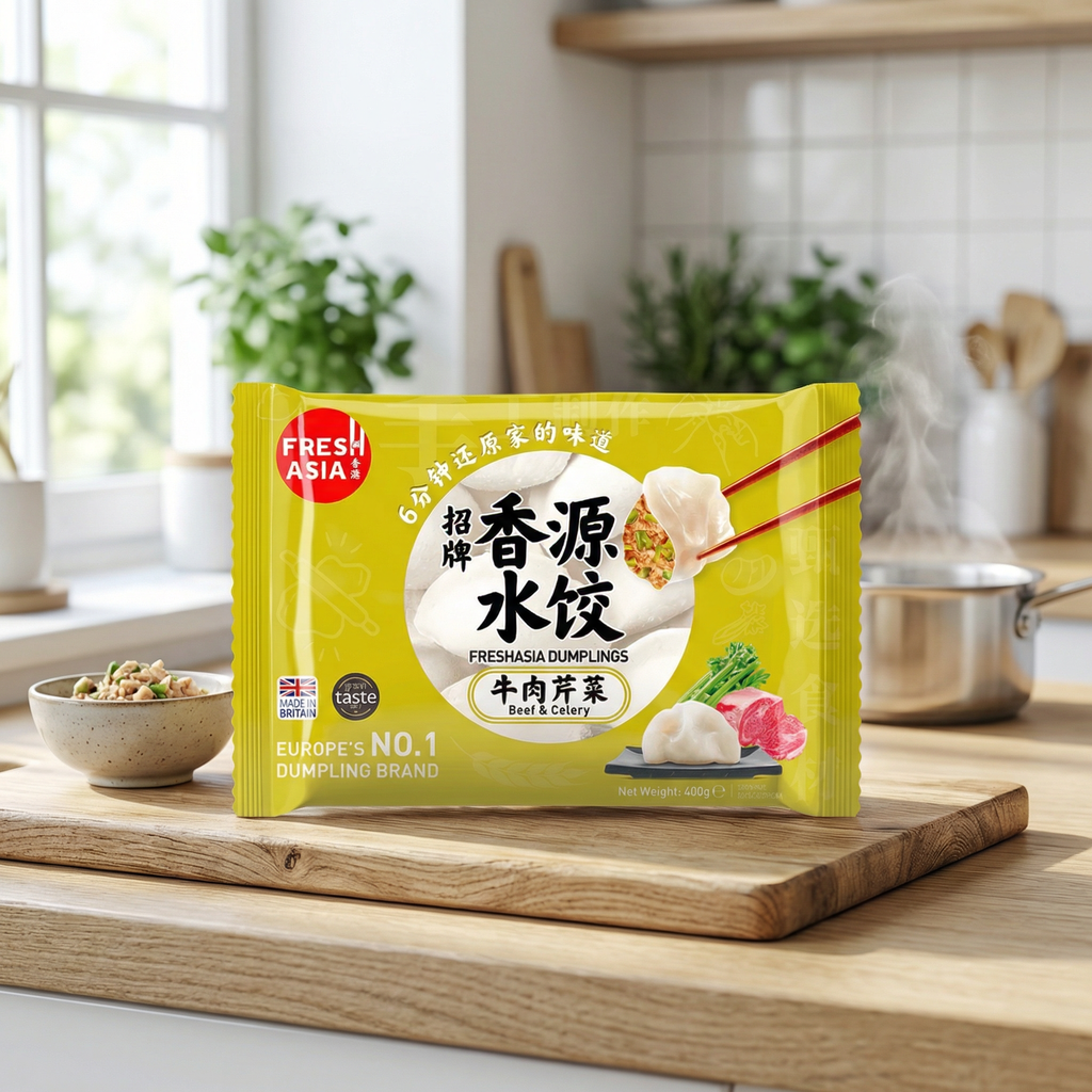 FRESHASIA Ravioli chinois au bœuf et au céleri 400 g