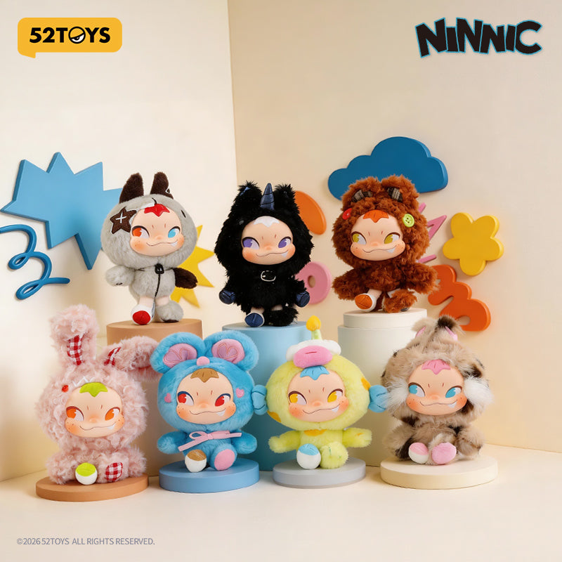 52TOYS NINNIC Série We Are Different Boîte Mystère Pendentif en Peluche Poupée de Collection Tendance Décoration de Bureau Cadeau d'Anniversaire Une Figurine Aléatoire par Commande