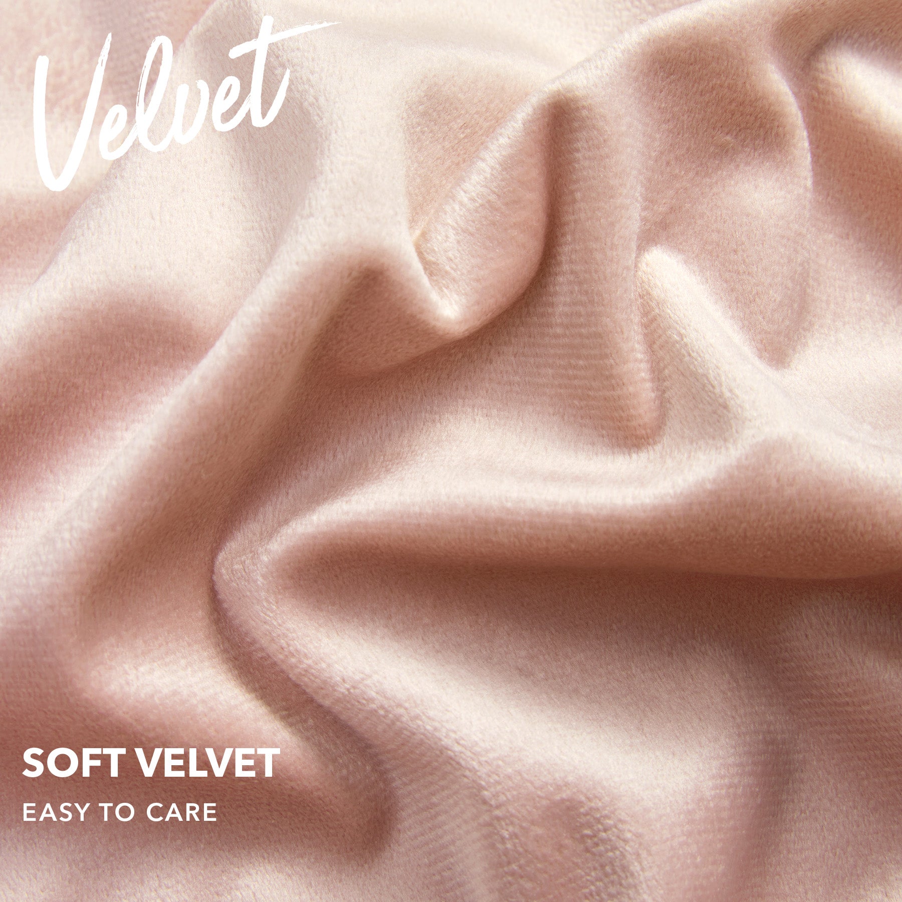 Deconovo Housse de coussin en velours néerlandais, coloris rose poudré, 45 x 45 cm, 1 pièce