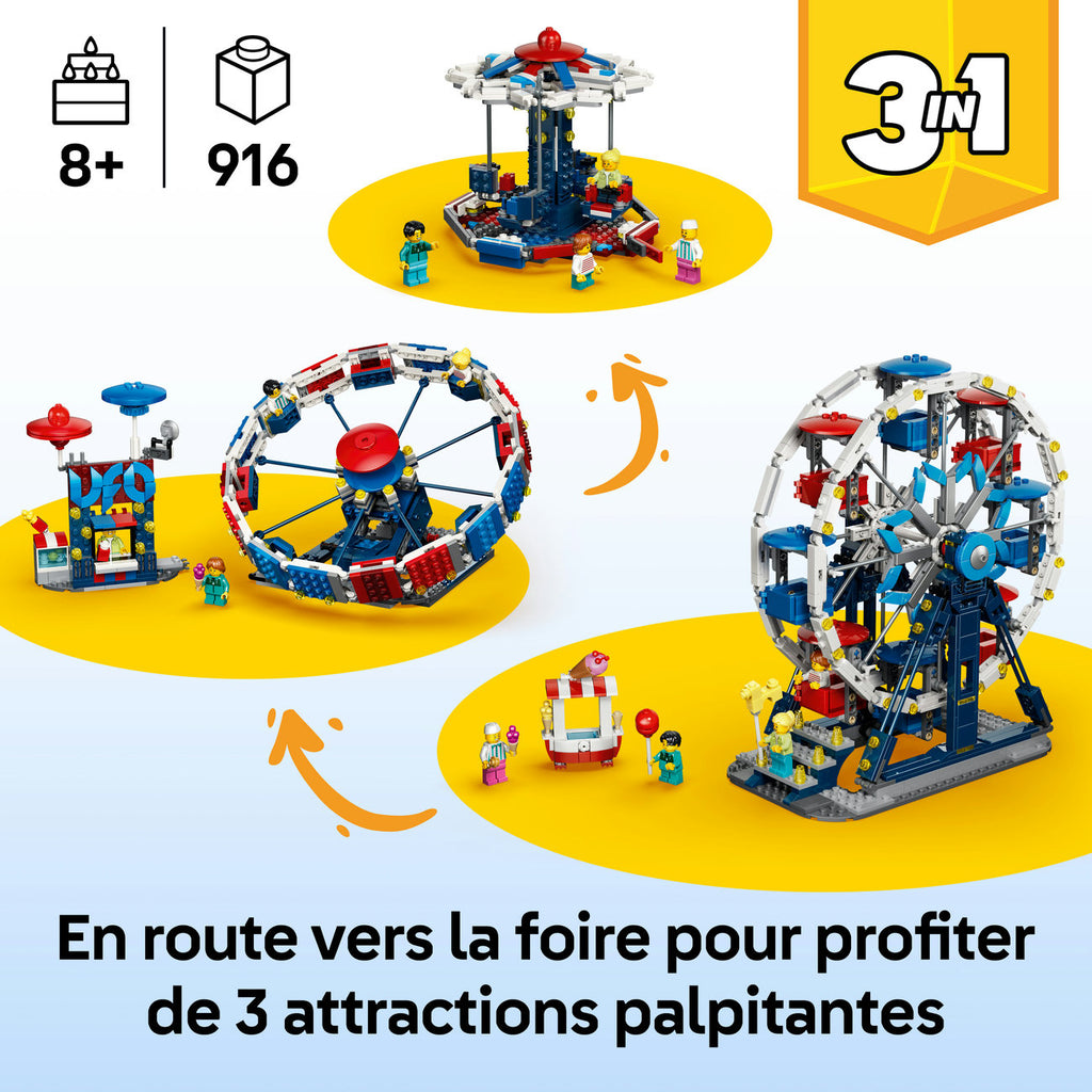 LEGO Creator 3-en-1 Ensemble de construction Grande roue légendaire 31389