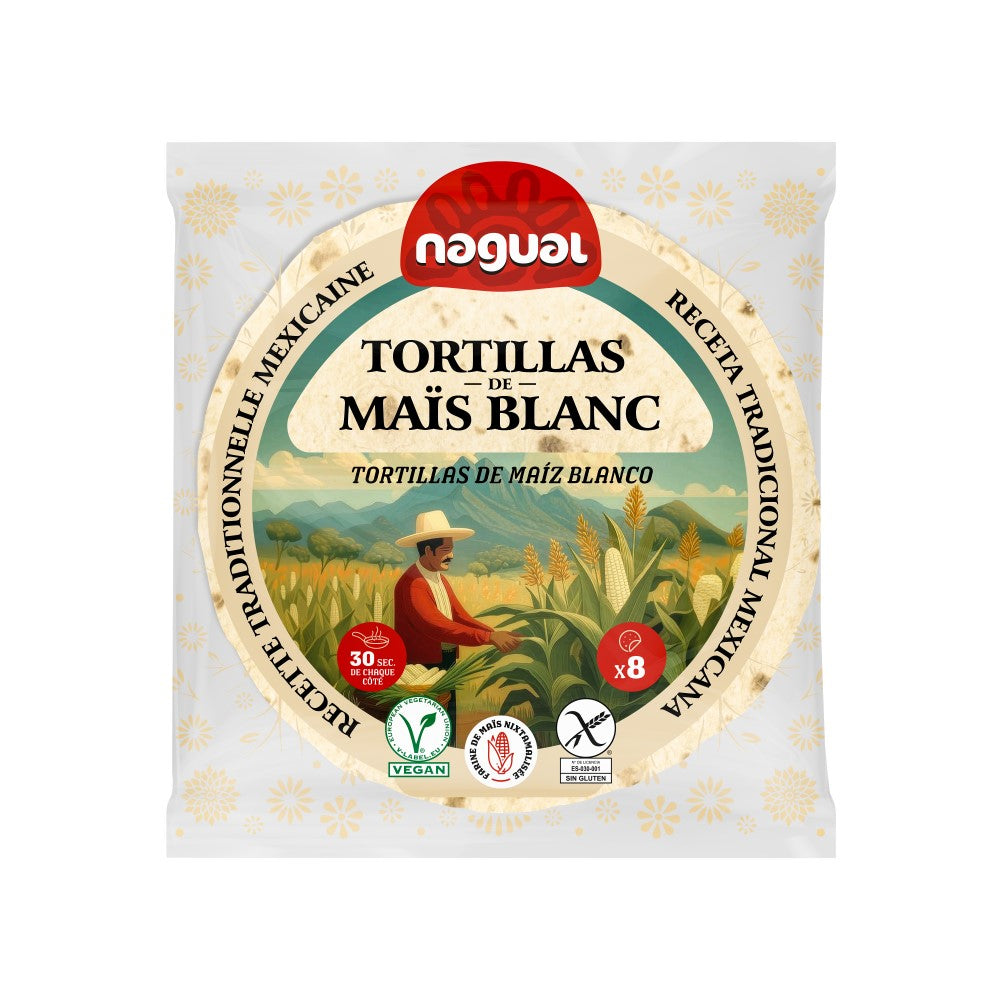 NAGUAL Tortillas de maïs blanc 200 g