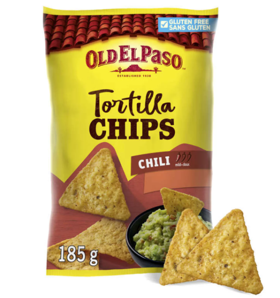 Old El Paso Chips de tortilla croquantes au chili 185 g
