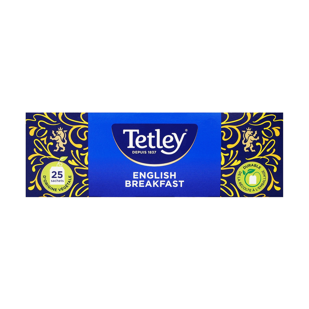 TETLEY Thé Noir English Breakfast 25 sachets 50g