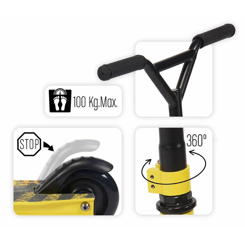Skids Control Trottinette freestyle - Jaune