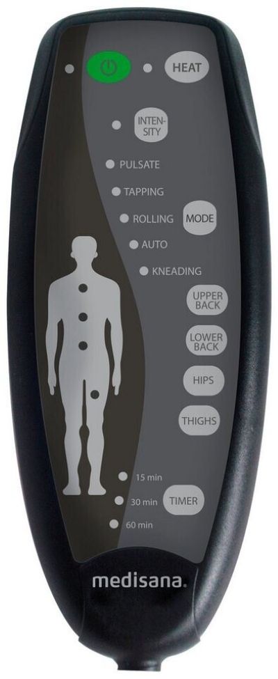 Medisana MCH - Siège de Massage Vibrant Chauffant avec Télécommande et Adaptateur Voiture
