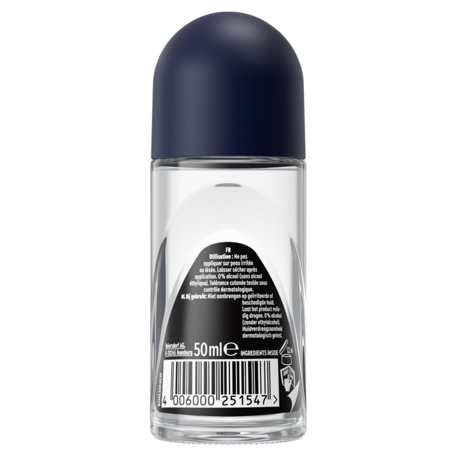 NIVEA MEN Déodorant Aisselles Black & White Original Protection 72h Bille 50ml