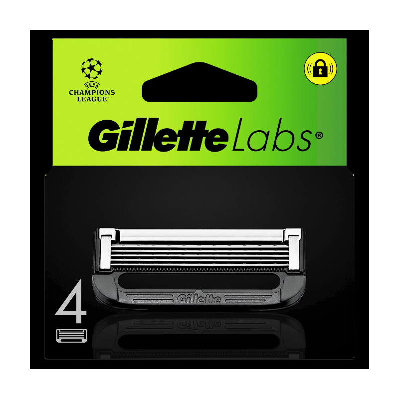 GILLETTE Labs Lames de rasoir pour tous rasoirs Labs - 4 pièces