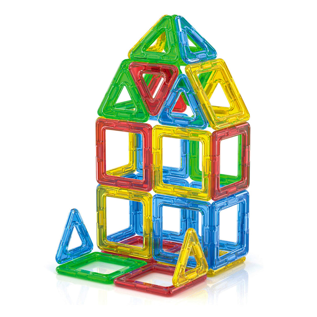 Tokky 36 Pièces Tuiles Magnétiques Mini Jouets de Construction Éveil Éducatif d'Entrée de Gamme Structure à Forte Aspiration Magnétique Matériau ABS Sûr Emballage Boîte de Couleur CQ10