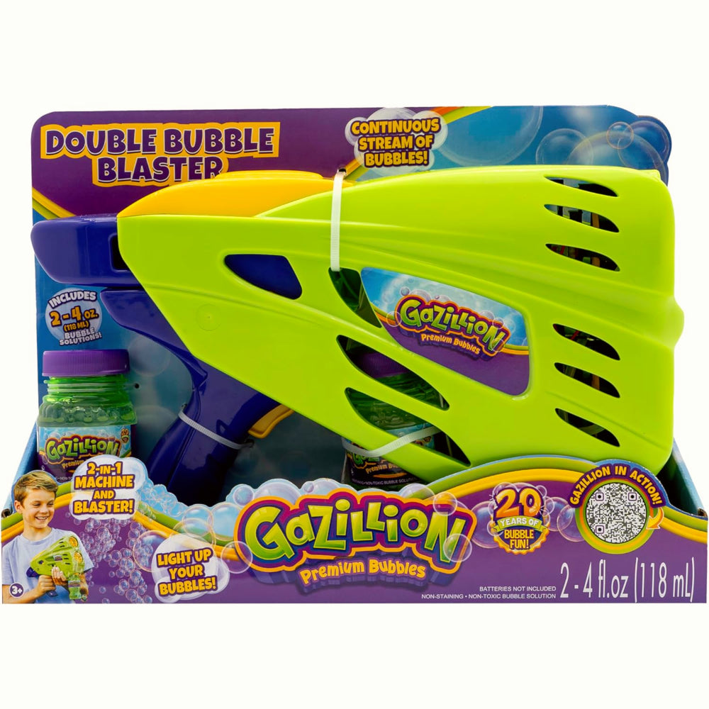 Gazillion Jouet pistolet à eau Double Bubble Blaster + 237 ml