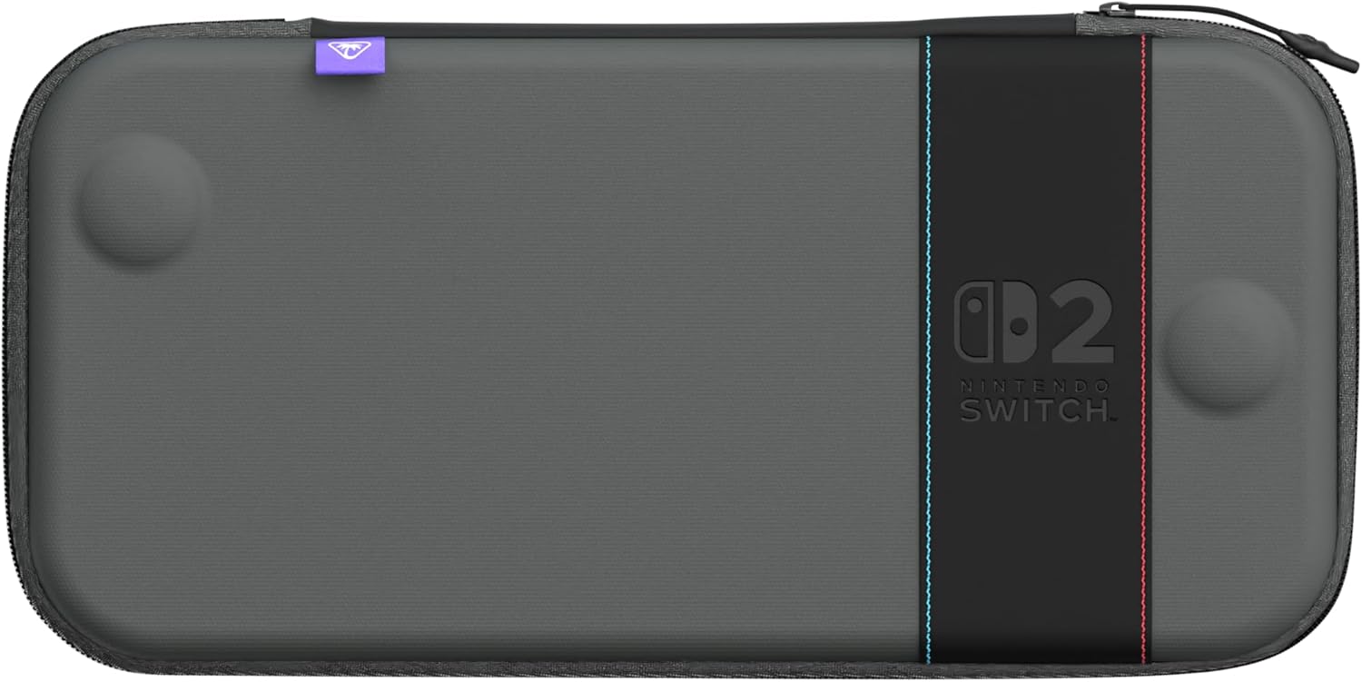 Turtle Beach Étui de transport fin Playtrek pour Switch 2 - Sous licence officielle Nintendo - Noir charbon