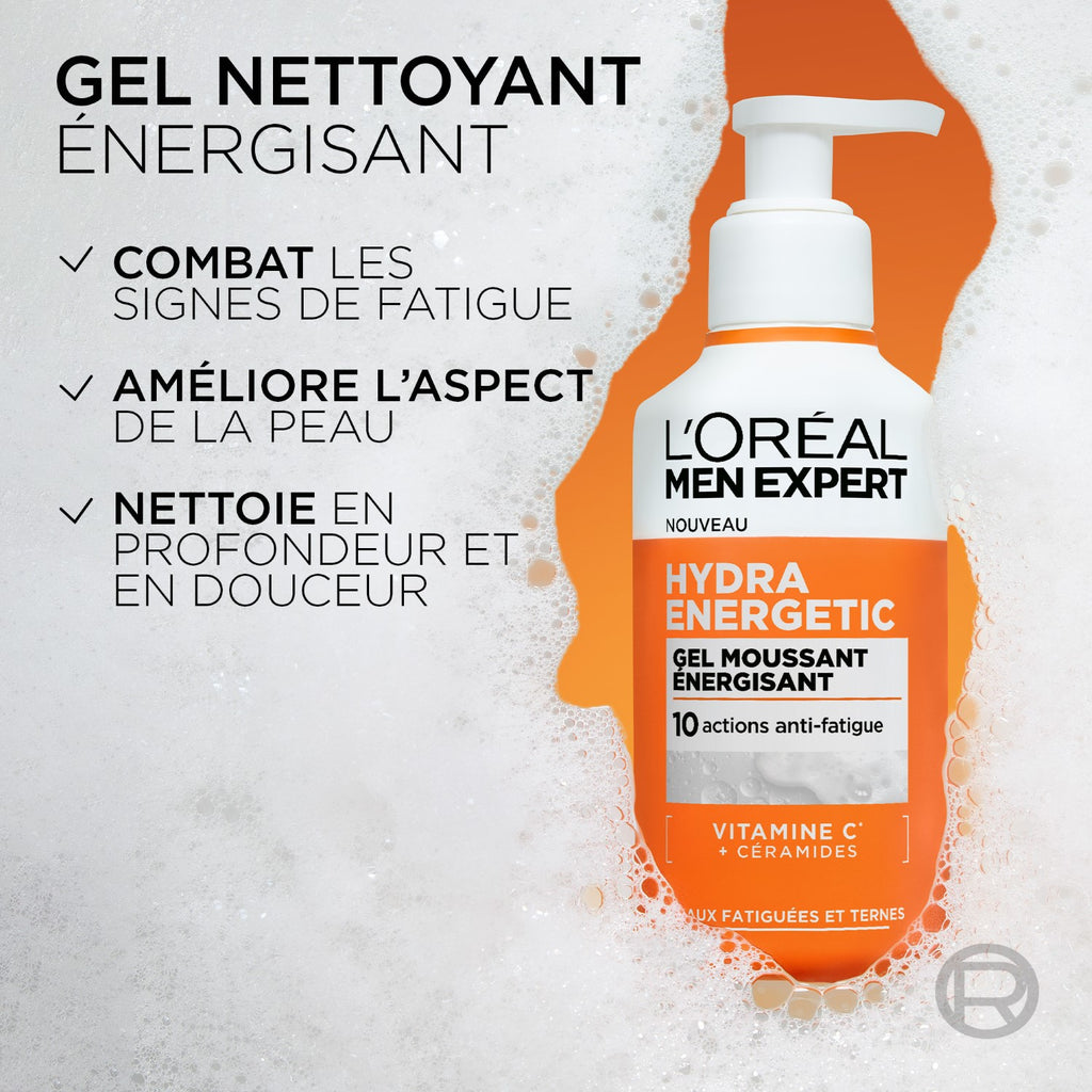 L'Oréal Paris Men Expert Hydra Energetic Gel Nettoyant Énergisant 260 ml