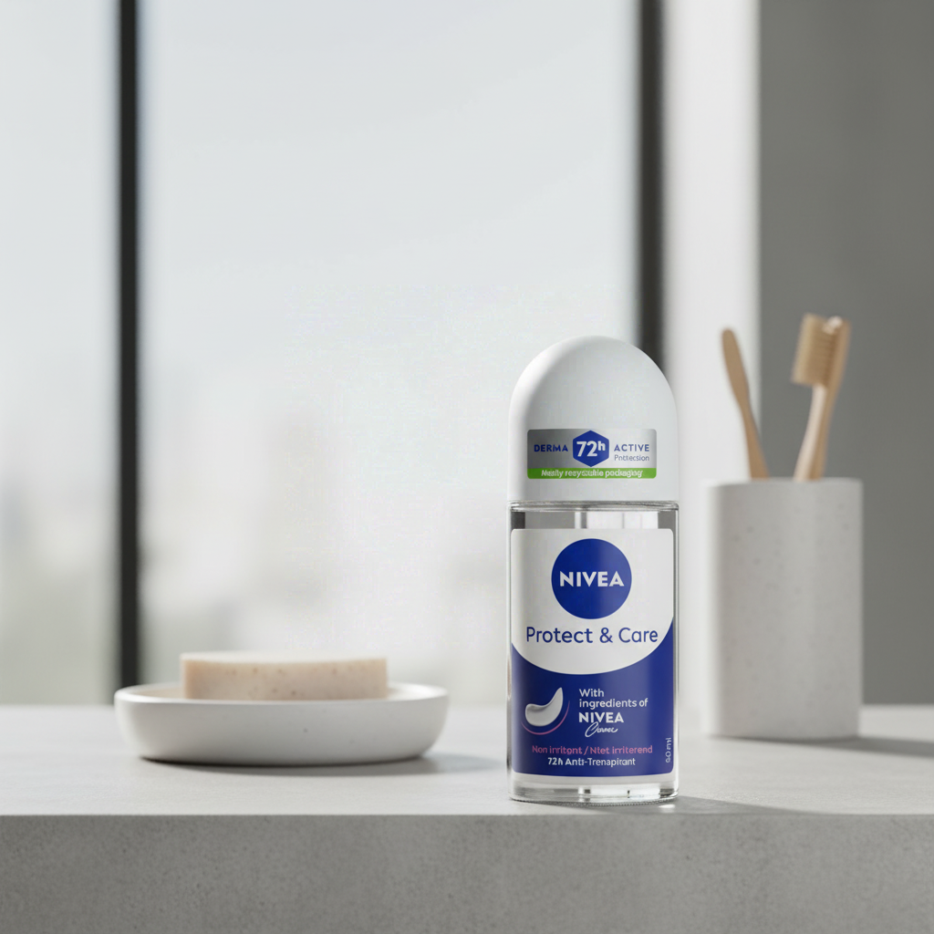 NIVEA Déodorant Femme Aisselles Protect & Care Protection 72h Bille 50ml